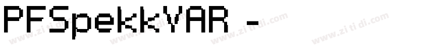 PFSpekkVAR 字体转换